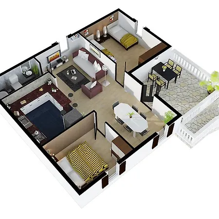 3 A-10, A-11 And A-12 , 4-4-6 Beds Apartment Bobovisca
